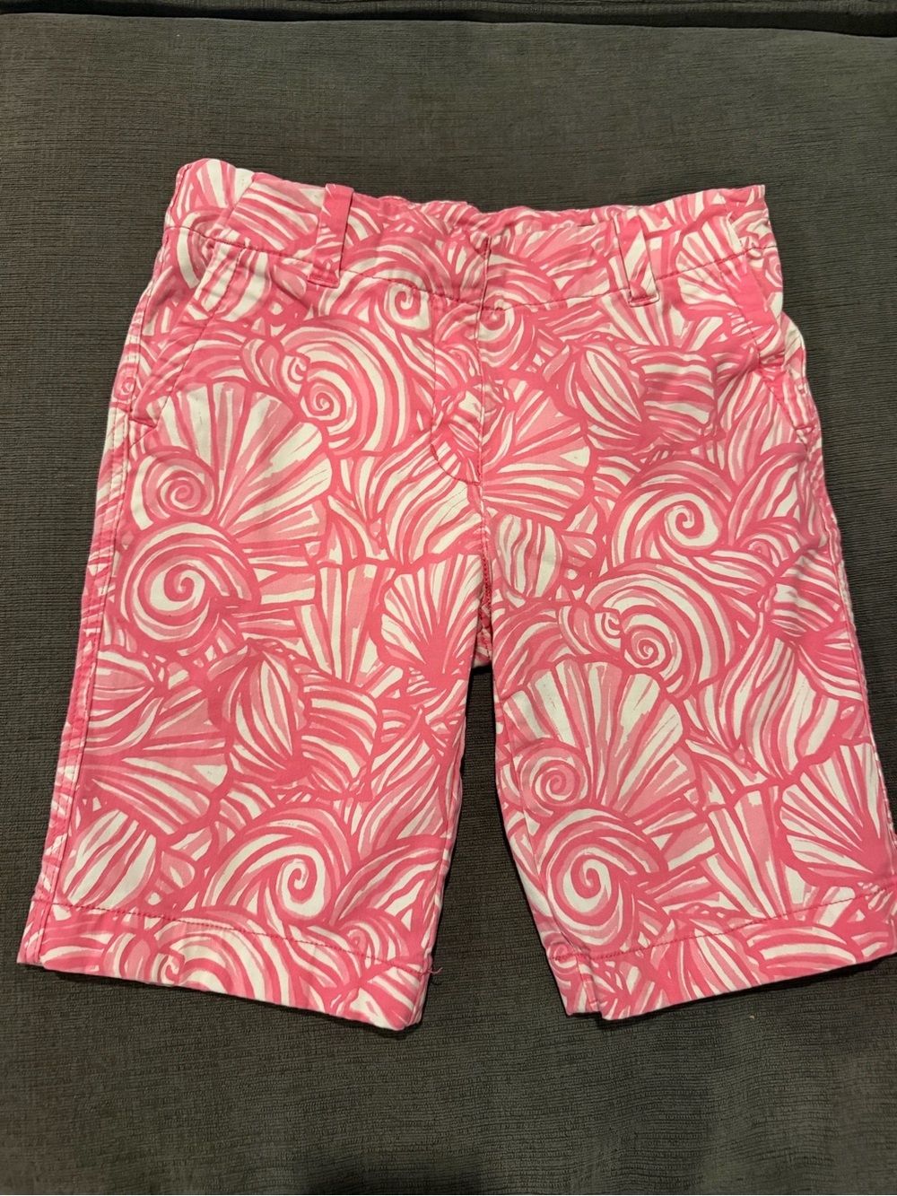 Vineyard Vines Nautilus Shell Island Shorts “Sweet Taffy Pink” Girls 8